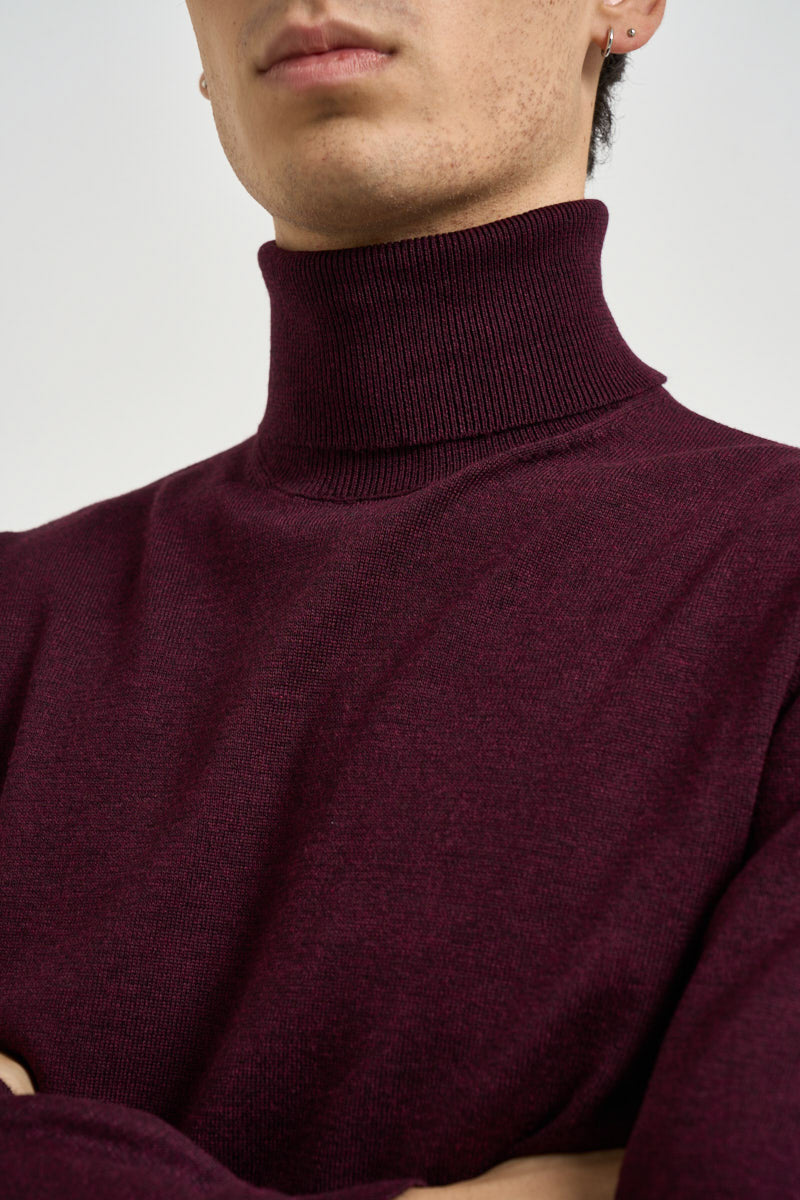 Maglia uomo dolcevita bordeaux 3235H BORDEAUX HAMAKI-HO MILANO 