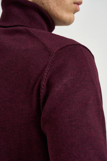 Maglia uomo dolcevita bordeaux - 5