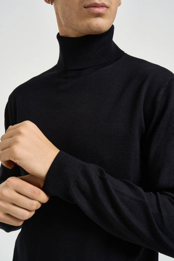 Maglia uomo dolcevita nera - 3