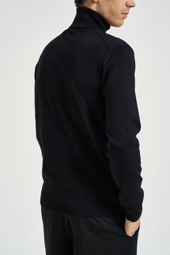 Maglia uomo dolcevita nera - 4