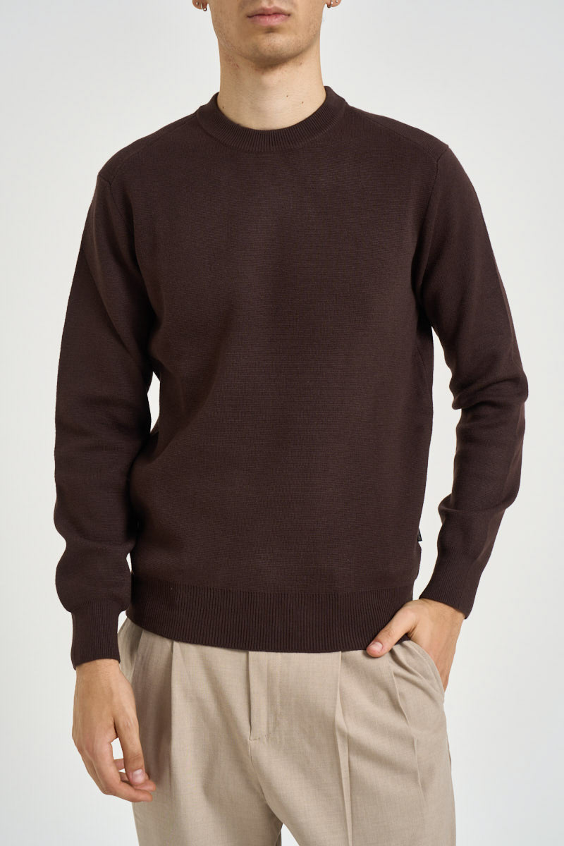 Maglia uomo girocollo marrone 3248H MORO HAMAKI-HO MILANO 