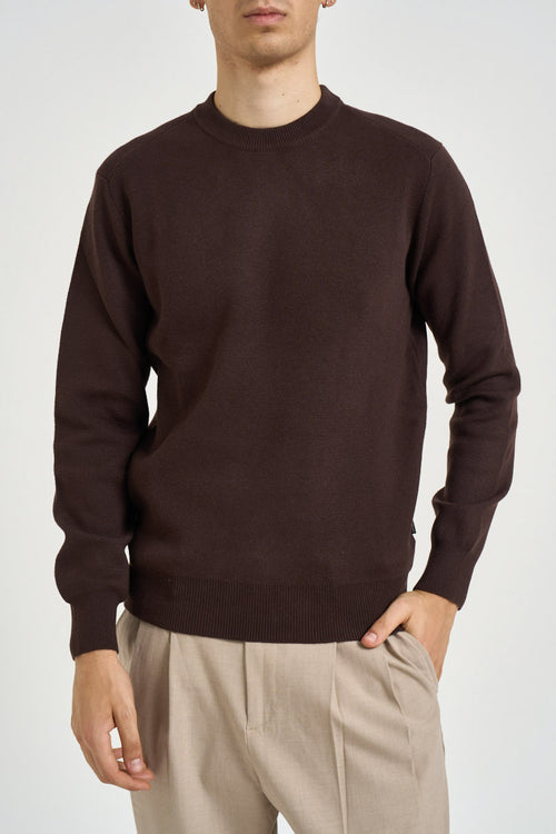 Maglia uomo girocollo marrone - 1