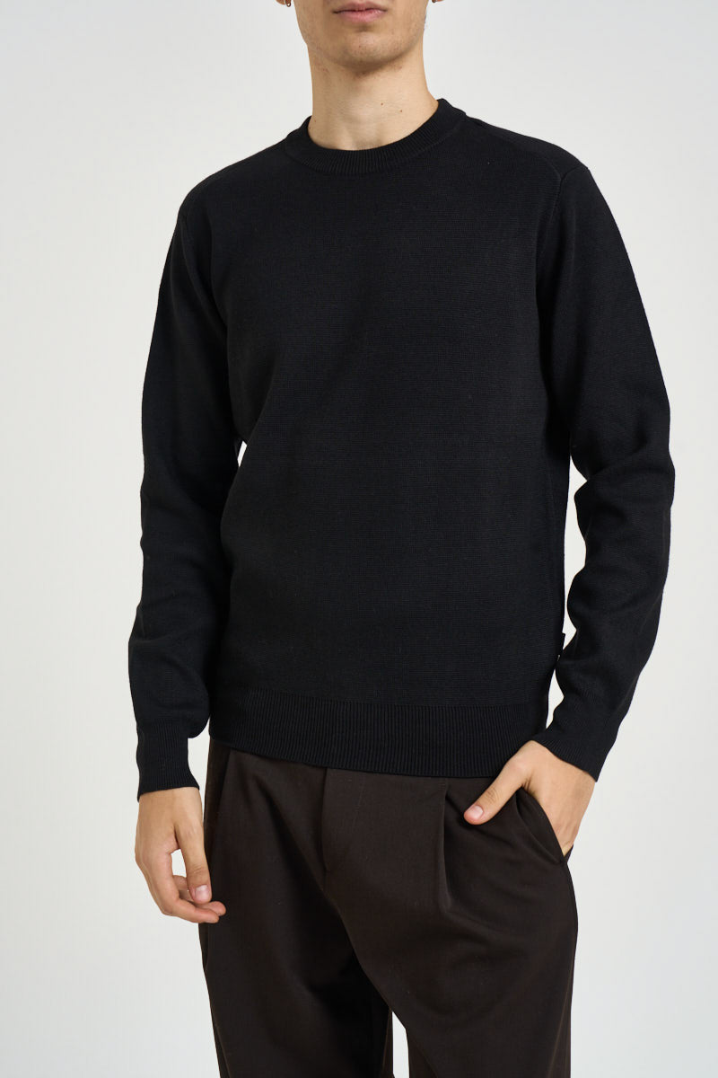 Maglia uomo girocollo nera 3248H NERO HAMAKI-HO MILANO 