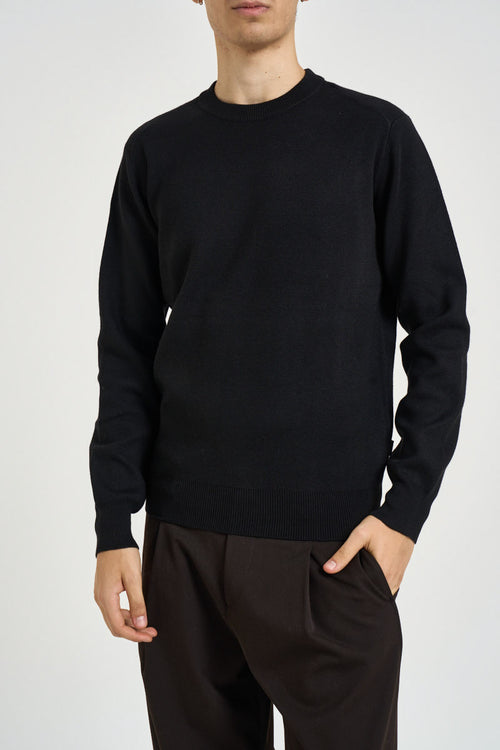 Maglia uomo girocollo nera - 1