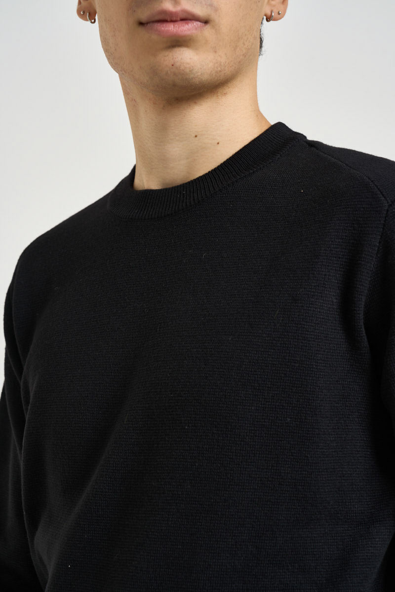 Maglia uomo girocollo nera 3248H NERO HAMAKI-HO MILANO 