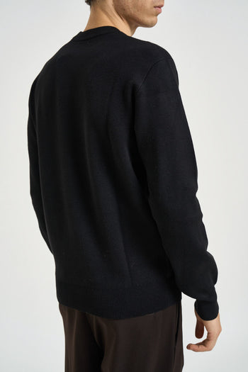 Maglia uomo girocollo nera - 5