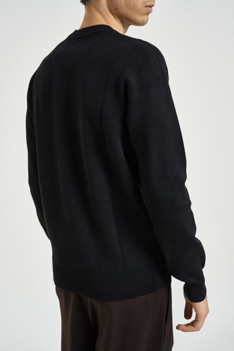 Maglia uomo girocollo nera 3248H NERO HAMAKI-HO MILANO 