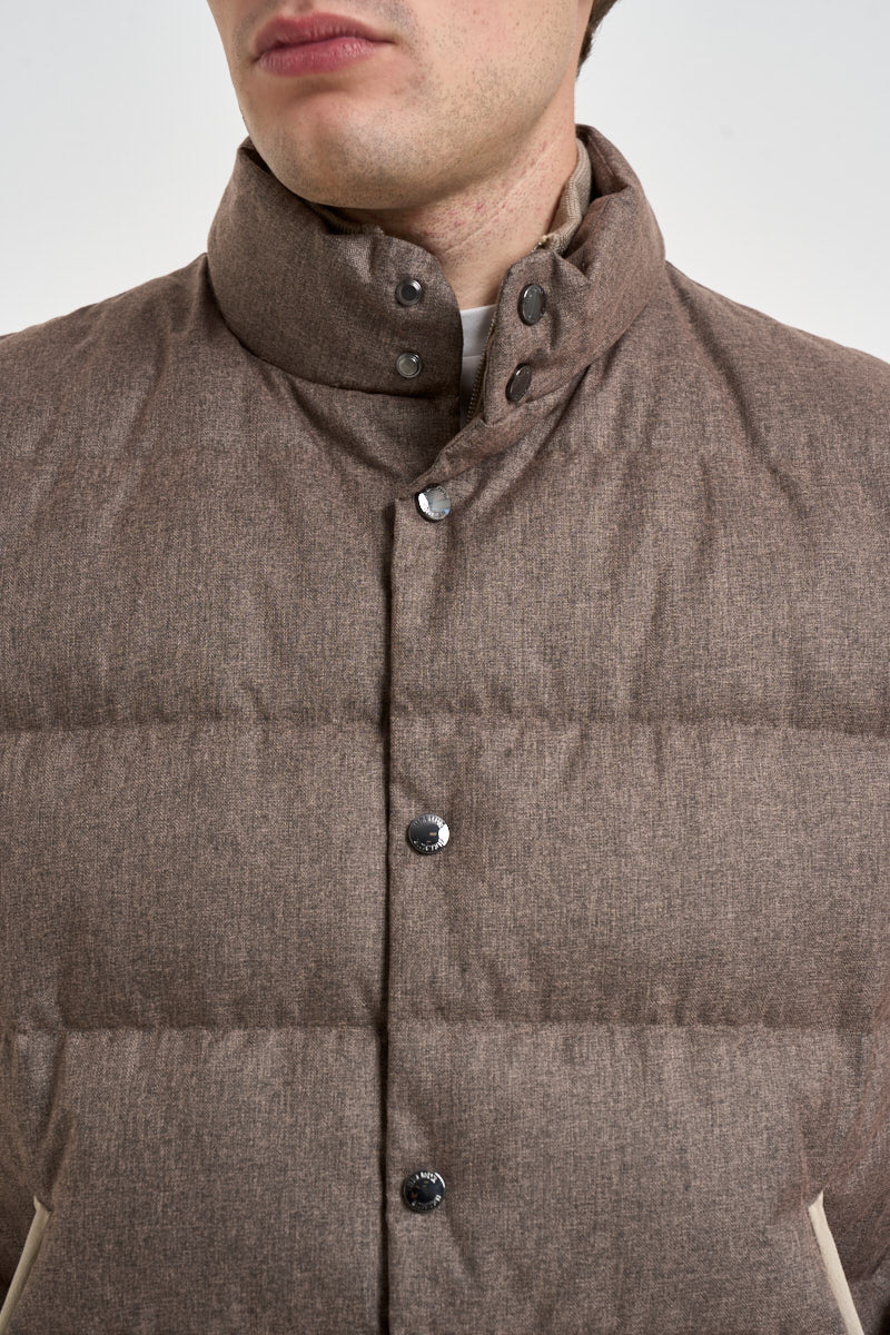 Gilet uomo piumino marrone melange VANCOUVER NOCCIOLA HELMUR 