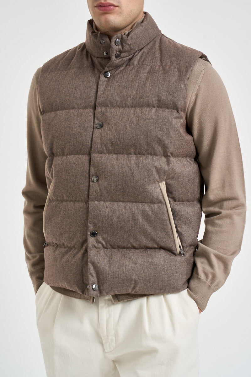 Gilet uomo piumino marrone melange VANCOUVER NOCCIOLA HELMUR 