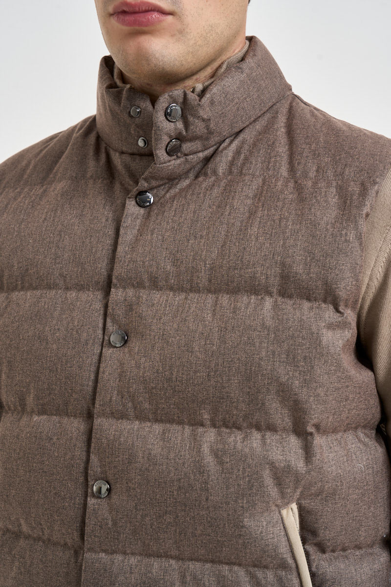 Gilet uomo piumino marrone melange VANCOUVER NOCCIOLA HELMUR 