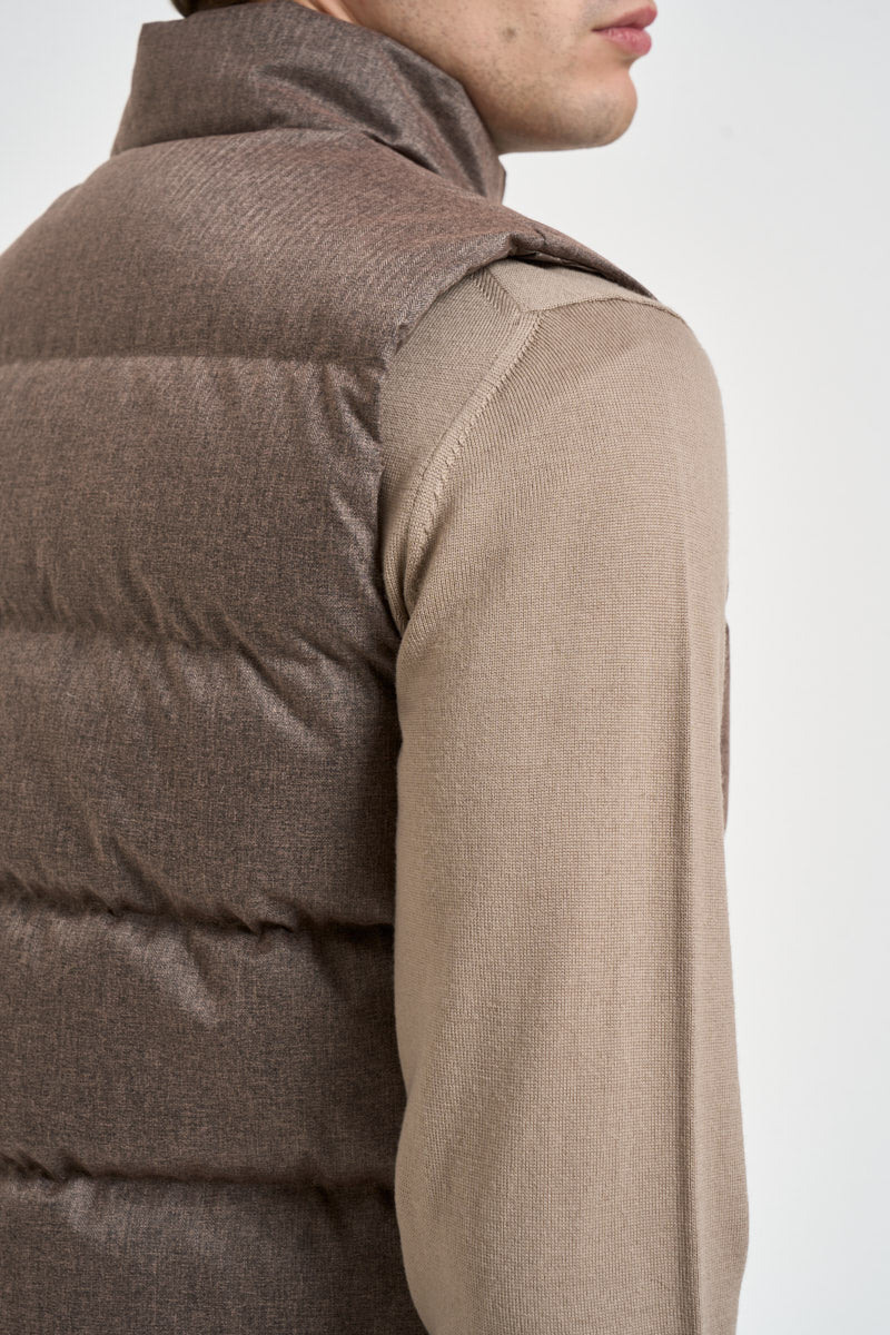 Gilet uomo piumino marrone melange VANCOUVER NOCCIOLA HELMUR 