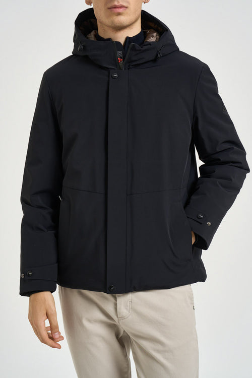 Giacca uomo impermeabile nera - 1