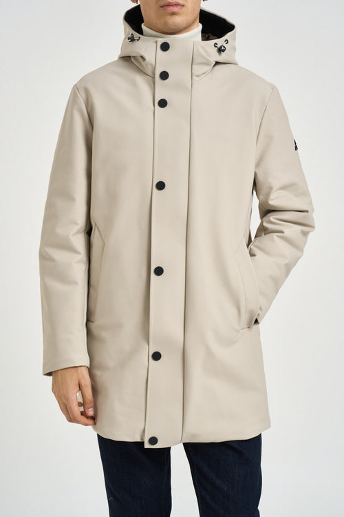 Parka uomo impermeabile beige - 1