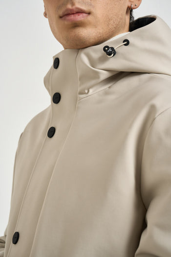 Parka uomo impermeabile beige - 3