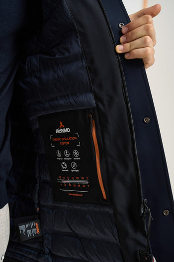 Parka uomo impermeabile blu notte - 6