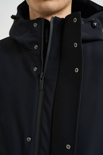 Parka uomo impermeabile nero - 4