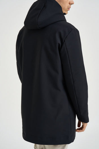 Parka uomo impermeabile nero - 5