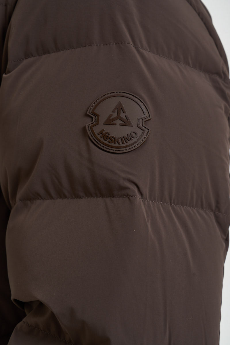 Piumino uomo trapuntato marrone HE2440018 MORO HESKIMO 