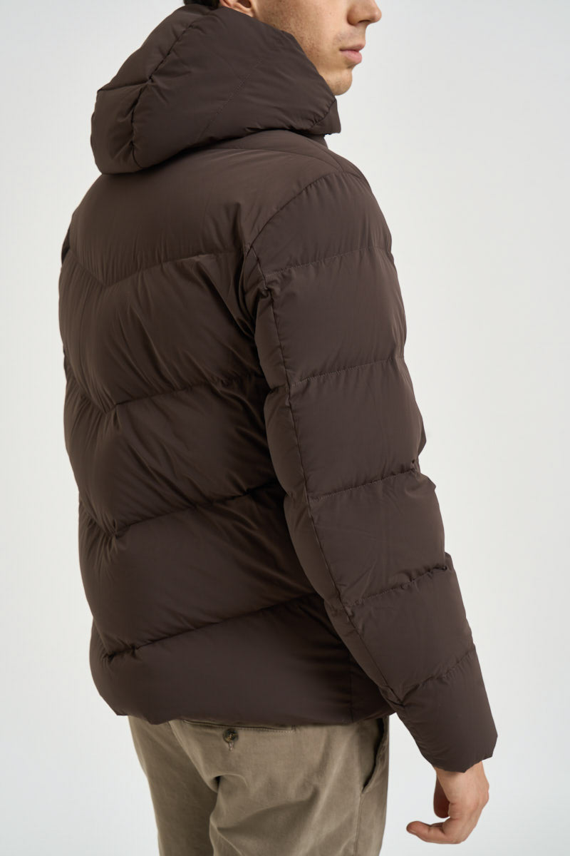 Piumino uomo trapuntato marrone HE2440018 MORO HESKIMO 