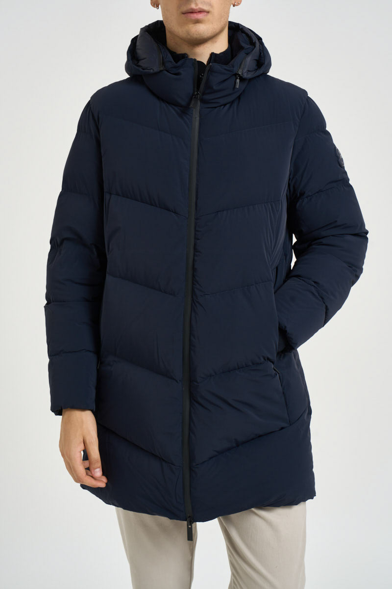 Piumino lungo uomo blu navy HE2440019 BLU HESKIMO 