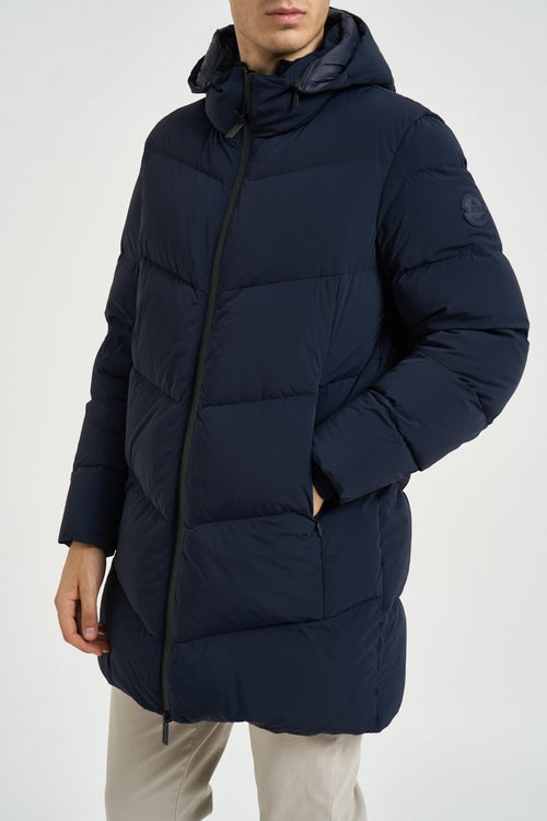 Piumino lungo uomo blu navy - 2