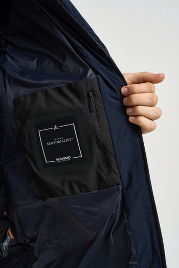 Piumino lungo uomo blu navy - 8