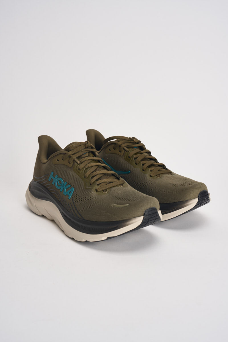Sneakers uomo Clifton 11 verde militare 1176572 AVRV HOKA 