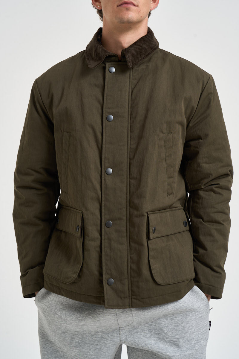 Giacca uomo colletto in velluto verde oliva HWMJKT011 GREEN HOMEWARD 