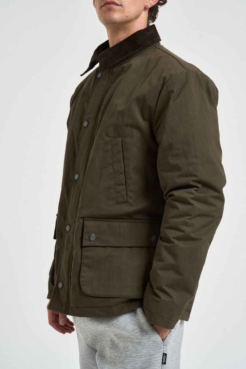 Giacca uomo colletto in velluto verde oliva HWMJKT011 GREEN HOMEWARD 