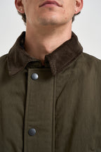 Giacca uomo colletto in velluto verde oliva HWMJKT011 GREEN HOMEWARD 
