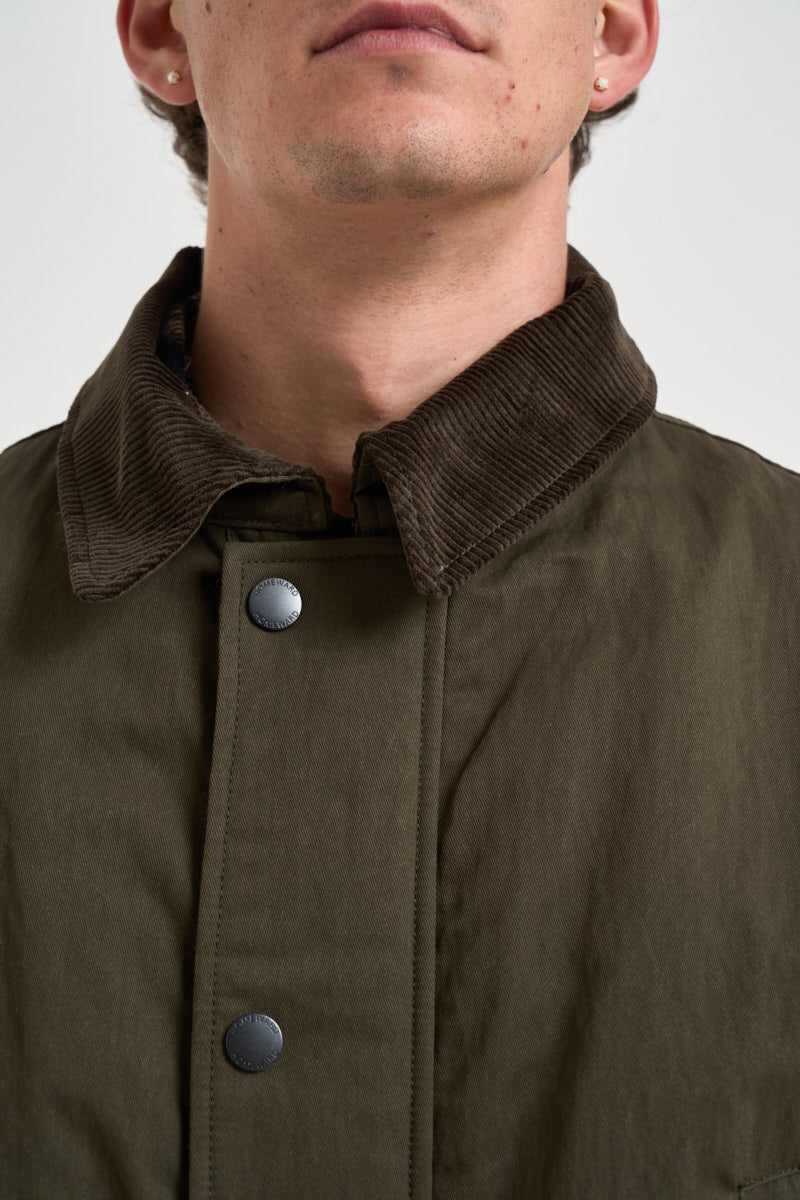 Giacca uomo colletto in velluto verde oliva HWMJKT011 GREEN HOMEWARD 