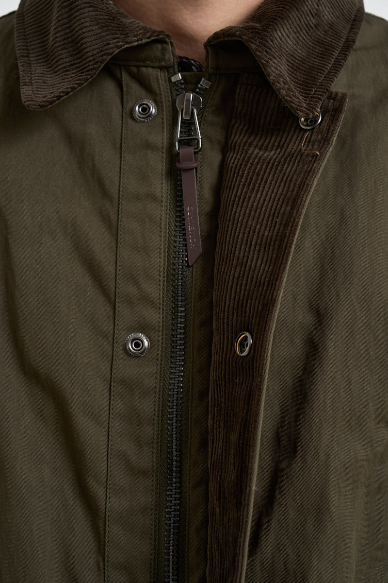 Giacca uomo colletto in velluto verde oliva HWMJKT011 GREEN HOMEWARD 