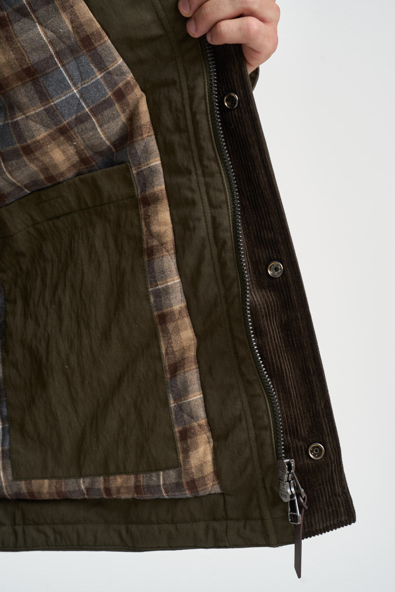 Giacca uomo colletto in velluto verde oliva HWMJKT011 GREEN HOMEWARD 