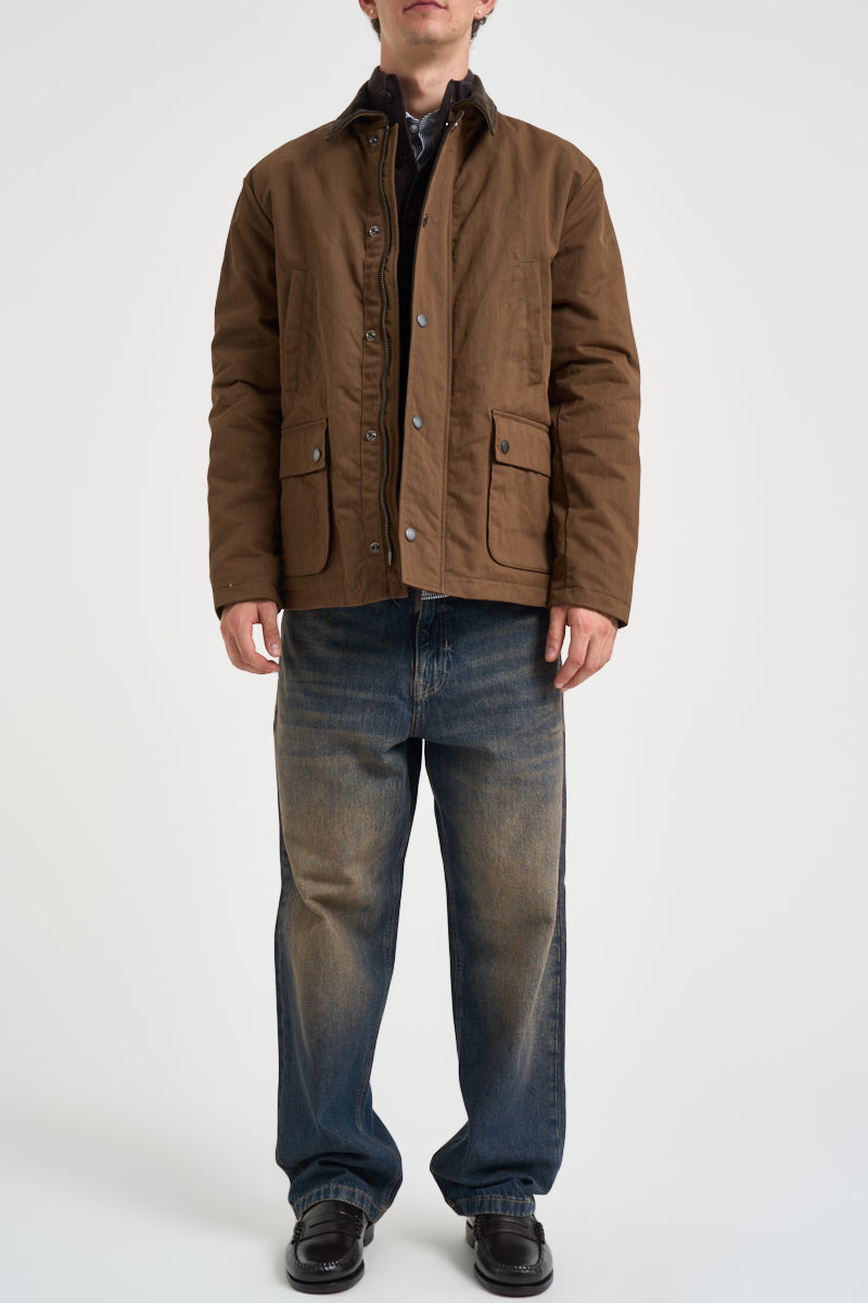 Giacca uomo colletto in velluto tabacco HWMJKT011 MUD HOMEWARD 