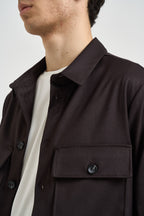 Camicia uomo con tasche a patta moro C1I9MBV MORO IMPERIAL 