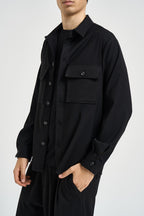 Camicia uomo con tasche a patta nera C1I9MBV NERO IMPERIAL 