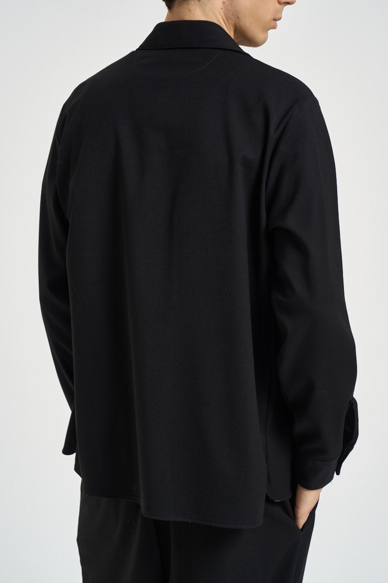 Camicia uomo con tasche a patta nera C1I9MBV NERO IMPERIAL 