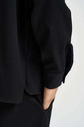 Camicia uomo con tasche a patta nera - 7