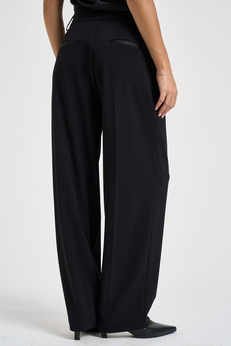 Pantaloni donna vita alta neri P7J9MAW NERO IMPERIAL 