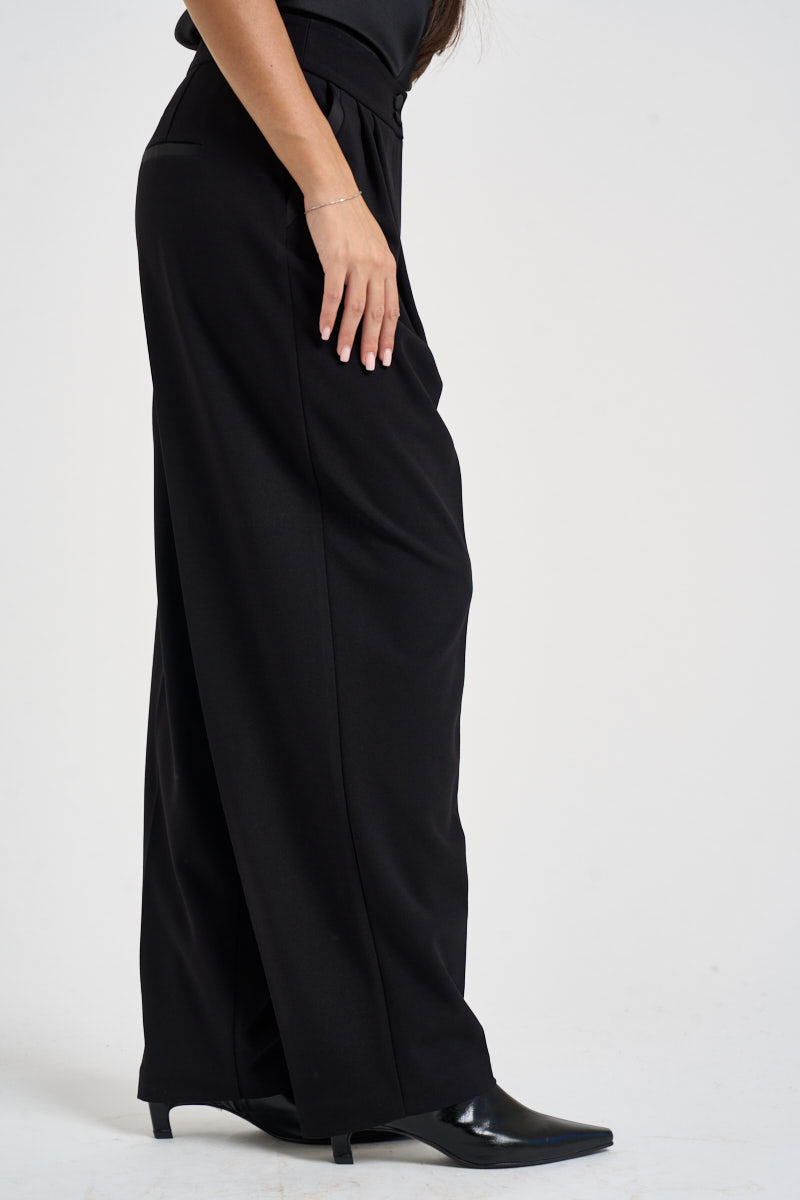 Pantaloni donna vita alta neri P7J9MAW NERO IMPERIAL 