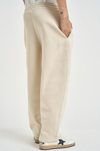 Pantalone uomo jogger panna - 4