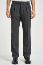 Pantalone uomo con pinces grigio antracite PD3MMBJ ANTRACITE IMPERIAL 