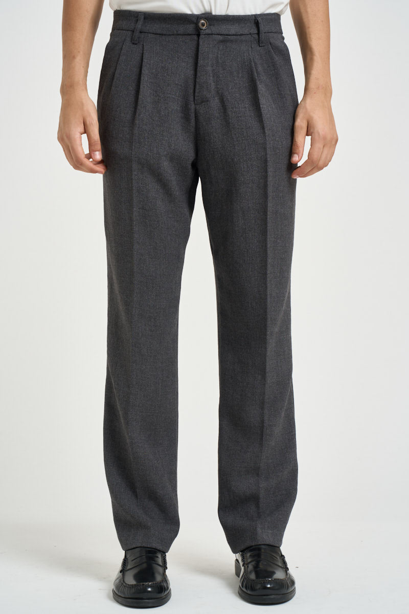 Pantalone uomo con pinces grigio antracite PD3MMBJ ANTRACITE IMPERIAL 