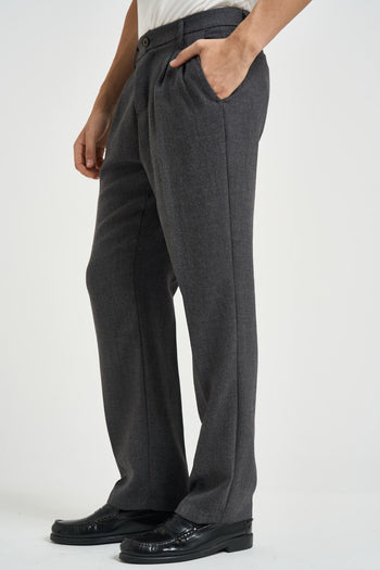 Pantalone uomo con pinces grigio antracite - 3