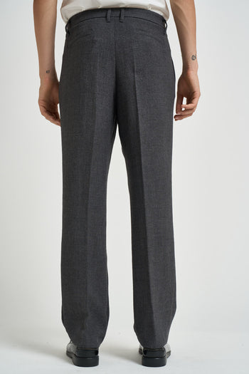 Pantalone uomo con pinces grigio antracite - 4