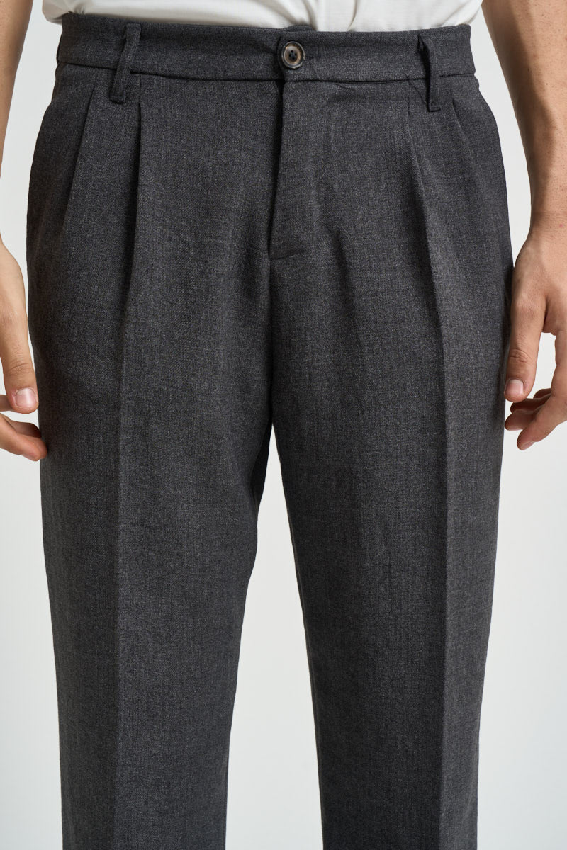 Pantalone uomo con pinces grigio antracite PD3MMBJ ANTRACITE IMPERIAL 