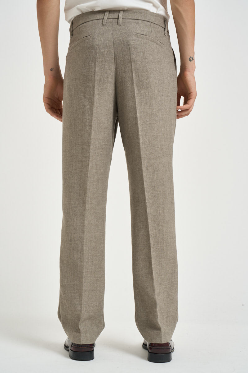 Pantalone uomo con pinces tortora PD3MMBJ TAUPE IMPERIAL 