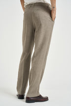 Pantalone uomo con pinces tortora PD3MMBJ TAUPE IMPERIAL 