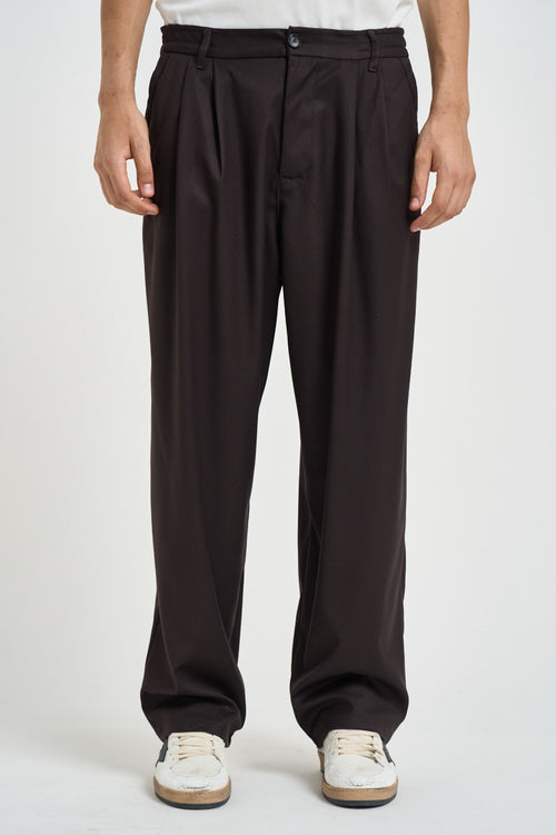 Pantalone uomo con pinces moro - 1
