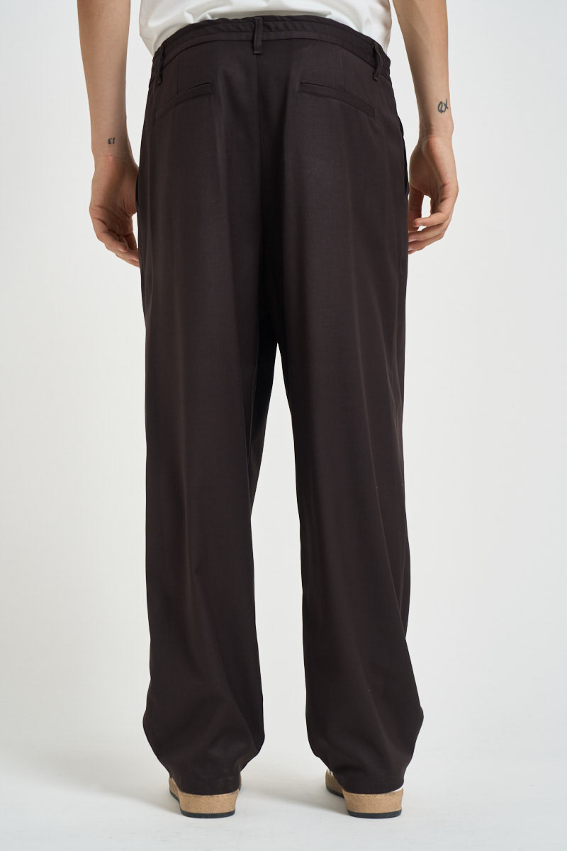 Pantalone uomo con pinces moro PE6IMBV MORO IMPERIAL 